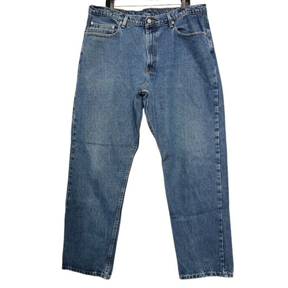 Vintage Polo Ralph Lauren Relaxed Fit Blue Jeans Cut 96572 Baggy Dad Denim - Picture 1 of 12